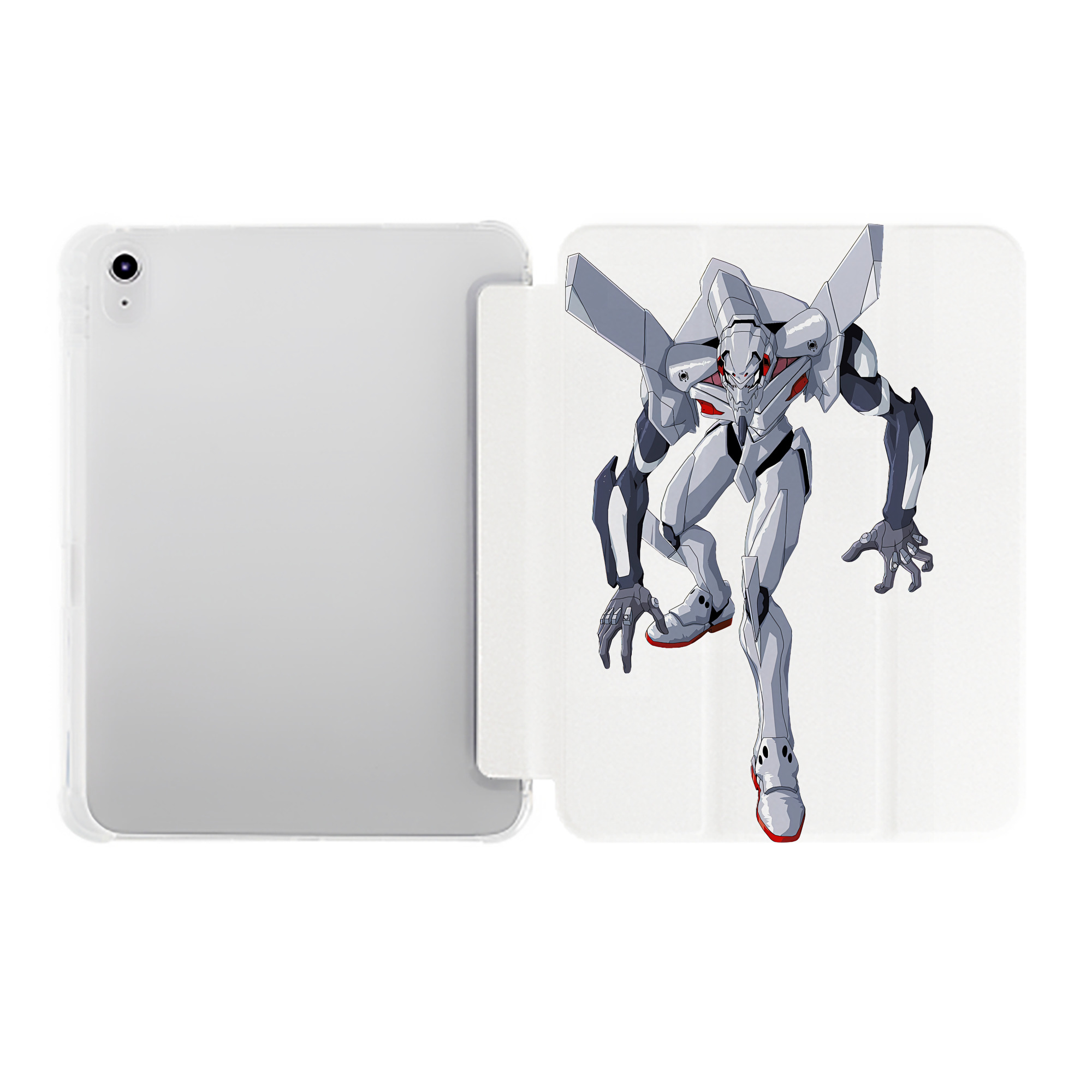 （画像用） EVA 新世紀エヴァンゲリオン IPad ケース ペン収納付き 三つ折りスタンド PUレザー×シリコン 対応機種9.5/10.5/10.9インチ